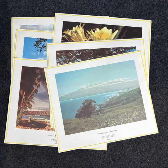 Vintage Mid Century Hawaii Lithographs by Werner Stoy - S/6 - 1960s Photographs - Picture 1 of 13